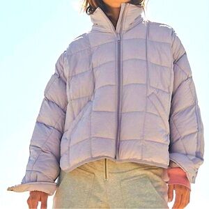 Free People Pippa Packable Puffer in Discontinued Color Violet Dust (Lavender)